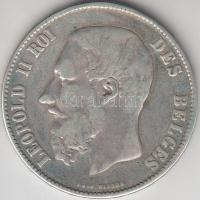 Belgium 1869. 5Fr Ag "II. Lipót" T:2- Belgium 1869. 5 Francs Ag "Leopold II" C:VF Krause KM# 24