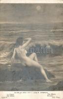 The wave / Erotic nude art postcard s: Jules A. Hanriot (EK)