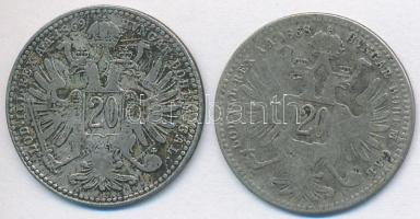 Ausztria 1868-1869. 20Kr Ag (2x) T:3
Austria 1868-1869. 20 Kreuzer Ag (2x) C:F