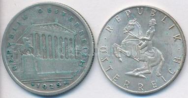 Ausztria 1925. 1Sch Ag + 1960. 5Sch Ag T:2,2- patina
Austria 1925. 1 Schilling Ag + 1960. 5 Schillin...