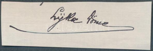 Lyka Döme (1854-?)földbirtokos, képviselő. Aláírás kivágáson.