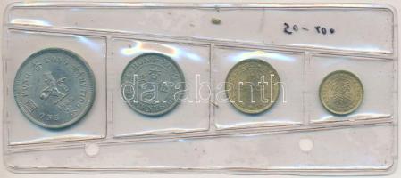 Hongkong 1965. 5c + 10c + 50c + 1960. 1$ laminált tokban T:1 Hong Kong 1965. 5 Cents + 10 Cents + 50 Cents + 1960. 1 Dollar in laminated foil packing C:UNC