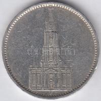 Német 3. Birodalom 1934F 5M Ag "Garnisonkirche" T:2- 
German Third Reich 1934F 5 Marks Ag ...