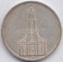 Német 3. Birodalom 1935D 5M Ag "Garnisonkirche" T:2- 
German Third Reich 1935D 5 Marks Ag ...