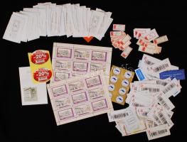 320 db-os parafilatétel levélzárókkal, ragjegyekkel stb