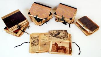 cca 1890-1960 Különféle, külföldi és magyarországi múzeumokkal, főleg a Magyar Nemzeti Múzeum Érem- és Régiségtárával foglalkozó újságcikkek, írások, hírek, egyéb vonatkozó iratok, levelek, feljegyzések gyűjteménye, valamint más, képzőművészeti, filozófiai, erkölcstani, politikai újságcikkek, hírek gyűjteménye, 8 db mappában összegyűjtve, angol, magyar, német nyelven