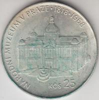 Csehszlovákia 1968. 25K Ag "Prágai Nemzeti Múzeum 150. évfordulója" T:2 patina Czechoslovakia 1968. 25 Korun Ag "150th Anniversary - Prague (Praha) National Museum" C:XF patina