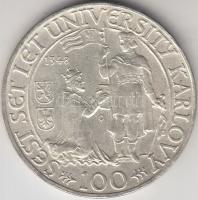 Csehszlovákia 1948. 100K Ag "Károly Egyetem" T:2 Czechoslovakia 1948. 100 Korun Ag "Charles University" C:XF Krause KM# 26