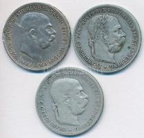 Ausztria 1893,1898,1915. 1K Ag (3x) T:2-,3
Austria 1893,1898,1915. 1 Corona Ag (3x) C:VF,F