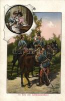 In Eile ein Lebenszeichen / WWI romantic postcard, K.u.K. military