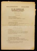 1941 A Magyar Cserkészszövetség Országos Központja által kiadott 2. sz. körlevél a határozatokról, rendelkezésekről, fontos tudnivalókról