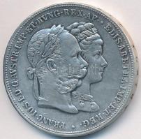 Ausztria 1879. 2G Ag "I.Ferenc József és Erzsébet királynő / Ezüstlakodalom" T:2- Austria 1879. 2 Gulden Ag "Franz Joseph and Elisabeth / Silver Jubilee" C:VF