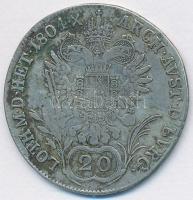 1804B 20Kr Ag "I. Ferenc" T:2-,3 Huszár: 1964., Unger III.:1375.a