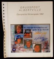 1992 Albertville téli olimpia versenyzőinek aláírása fényképen