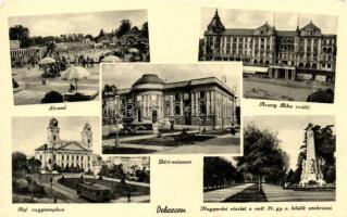 Debrecen, strand, Arany Bika szálló, Református templom, Nagyerdő, Hősök szobra