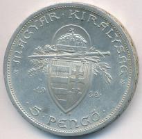 1938. 5P Ag "Szent István" T:2 Adamo P8.1