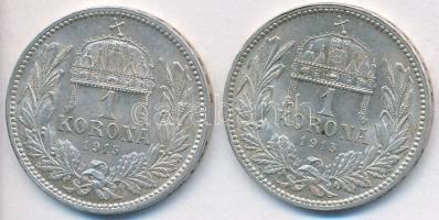 1915. 1K Ag "Ferenc József" (2x) T:2