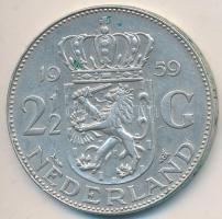 Hollandia 1959. 2 1/2G Ag "Julianna" T:2 Netherlands 1959. 2 1/2 Gulden Ag "Julianna" C:XF Krause KM#185
