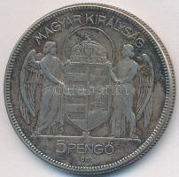1930. 5P Ag "Horthy jobbra" T:3 Adamo P8