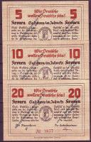 Ausztria/Salzburg 1921. 5Kr,10Kr,20Kr Speciál-kiadás "Salzburg későbbi egyesítése a Német Birodalommal" T:I R!