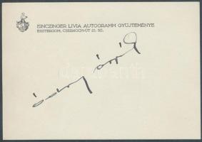 Ódry Árpád(1867-1937) a Nemzeti Színház igazgatójának, a Színművészeti Akadémia tanárának aláírása