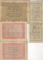 1848-49. 15kr,30kr,5Ft 2 klf színben, 10Ft T:II