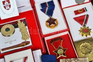 Doboznyi vegyes szocialista kitüntetés és jelvény, emlékérem és bankjegy tétel T:vegyes