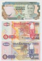 Zambia 1989-1991. 20K + 1992. 100K + 2003. 50K T:I,II- firka Zambia 1989-1991. 20 Kwacha + 1992. 100 Kwacha + 2003. 50 Kwacha C:UNC,VF writing Krause 32,37,38