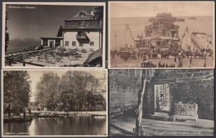 16 db RÉGI használatlan külföldi városképes lap; britt, osztrák és német / 16 old unused foreign town-view postcards; British, Austrian and German