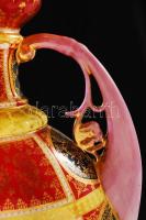 Victoria füles díszváza, matricás és kézzel festett, jelzett (Kaufmmann), hibátlan, m:44 cm ( Victor...