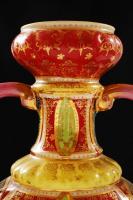 Victoria füles díszváza, matricás és kézzel festett, jelzett (Kaufmmann), hibátlan, m:44 cm ( Victor...