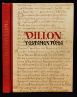 Villon testamentuma. Mészöly Dezső fordításában. 1943, Keresztes Könyvkiadó. Kiadói félvászon kötés,...