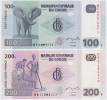 Kongói Demokratikus Köztársaság 2007. 100Fr + 200Fr T:I Congo Democratic Republic 2007. 100 Francs + 200 Francs C:UNC Krause 92,95