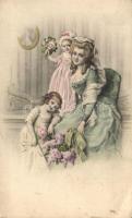 Mother with her daughters, M. Munk Nr. 535. s: H. Schubert (EK)
