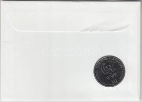 Togo 1986. "30 éves a WWF / Afrikai manátusz" WWF fém emlékérem borítékon bélyeggel, bélye...