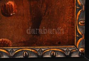 J. Ringeiloy jelzéssel: Pipázó vadász. Olaj, farost, antik keretben, 34×24 cm