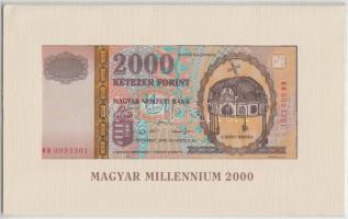 2000. 2000Ft "Millennium" (3x) egymás utáni sorszámmal, eredeti díszcsomagolásban, tájékoztatóval T:I Adamo F56A