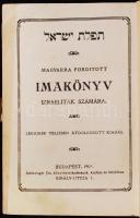 Izraelita imakönyv, félbakelit borítással, fém díszítéssel és csattal. Budapest, 1906, Schlesinger J...