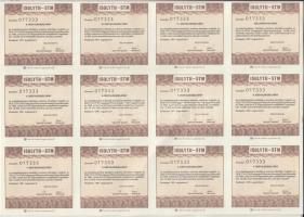 Budapest 1991. "Isolyth-STM Üveggyapot Részvénytársaság" részvénye 10.000Ft-ról, szelvénye...