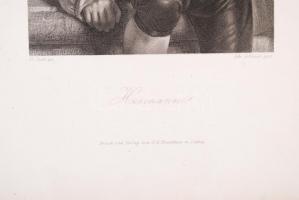 1864 Hermann, acélmetszet, Friedrich Pecht (1814-1903) rajza alapján metszette Adrian Schleich (1812...