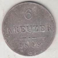 Ausztria/cseh verdejel 1849C 6Kr Ag T:2- Austria/Czech mintmark 1849C 6 Kreuzer Ag C:VF Krause KM#2200