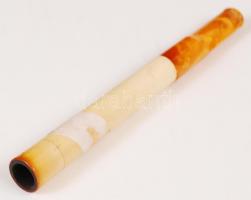 Tajtékkő és borostyán szipka eredeti dobozában / Amber cigarette holder 12 cm