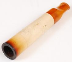 Tajtékkő és borostyán szipka eredeti dobozában / Amber cigarette holder 12 cm