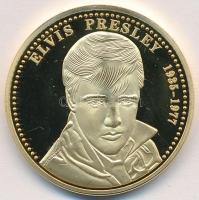 Amerikai Egyesült Államok DN Elvis Presley / A popzene királya aranyozott emlékérem (40mm) T:PP (ujjlenyomatos) USA ND Elvis Presley / The King of pop Music gilt medallion (40mm) C:PP (fingerprint)