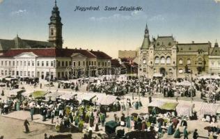 Nagyvárad, Szent László tér, piac / square, market place (EK)