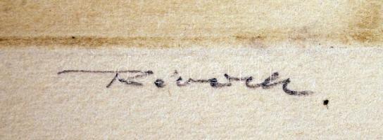 Révész Kornél (1885-1944): Bárcsak mindig szép maradna! Rézkarc, papír, jelzett, 10.5×9 cm