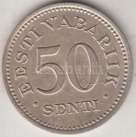 Észtország 1936. 50s NiBr T:2 Estonia 1936. 50 Senti NiBr C:XF Krause KM#18