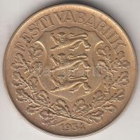 Észtország 1934. 1K AlBr T:2
Estonia 1934. 1 Kroon AlBr C:XF
Krause KM#16