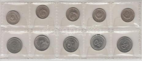 NSZK 1969-1991. 50pf (5x) + Szovjetunió 1930-1951. 10k (5x) T:2
GFR 1969-1991. 50 Pfennig (5x) + Sov...