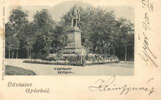 Győr, Kisfaludy szobor, kiadja Ehrenthál Ignácz (kis szakadás / small tear)